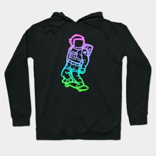 Neon Skateboarding Astronaut Hoodie